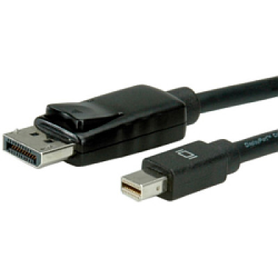 Kabel DisplayPort kabel, DP - Mini DP, M/M, 1.0m, crni